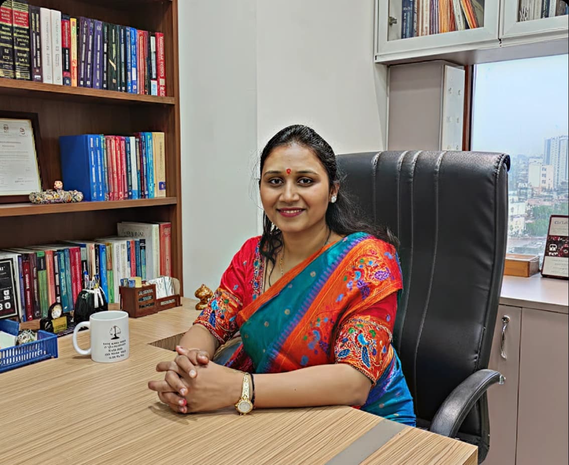 Advocate Komal Salunke at her law office